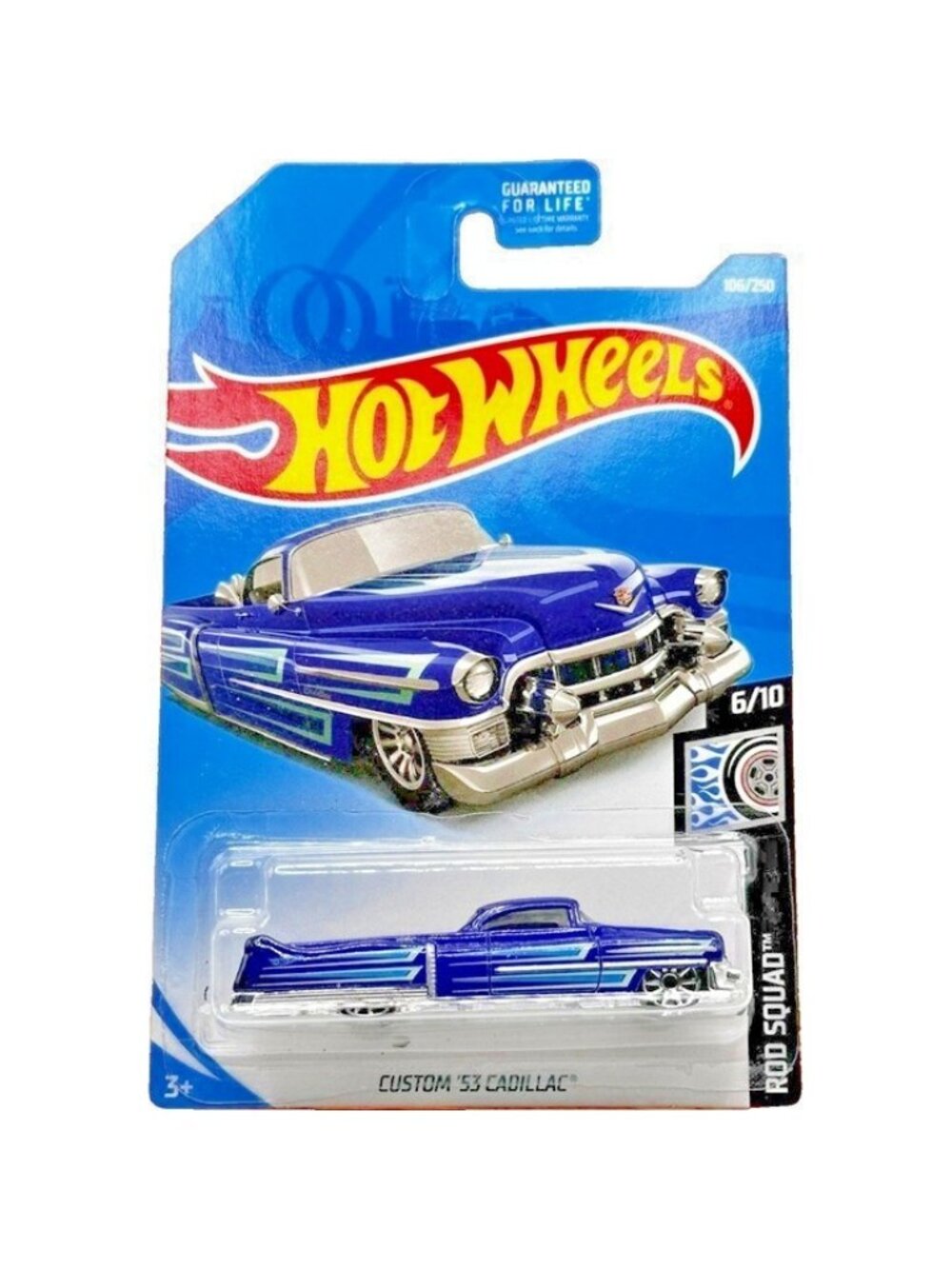 Die Cast Hot Wheels 2017 CUSTOM '53 CADILLAC #106 Rod Squad 6/10 1:64 Scale